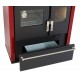 Wood cooker stove Verso CS Plus with stainless steel oven and ceramic top, Red, Left, 7.7kW | Wood Burning Stoves With Oven | Wood Burning Stoves |