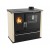 Wood cooker stove Verso CS Plus with stainless steel oven and steel top, Ivory, Right, 7.7kW