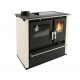 Wood cooker stove Verso CS Plus with stainless steel oven and ceramic top, Ivory, Left, 7.7kW | Wood Burning Stoves With Oven | Wood Burning Stoves |