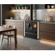 Wood cooker stove Verso CS Plus with steel oven and steel top, Ivory, Left, 7.7kW | Wood Burning Stoves With Oven | Wood Burning Stoves |