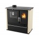 Wood cooker stove Verso CS Plus with stainless steel oven and steel top, Ivory, Left, 7.7kW | Wood Burning Stoves With Oven | Wood Burning Stoves |