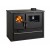 Wood cooker stove Verso CS Plus with steel oven and steel top, Black, Right, 7.7kW