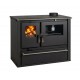 Wood cooker stove Verso CS Plus with steel oven and steel top, Black, Right, 7.7kW | Wood Burning Stoves With Oven | Wood Burning Stoves |