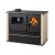 Wood cooker stove Verso CS Plus with steel oven and steel top, Ivory, Left, 7.7kW