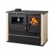 Wood cooker stove Verso CS Plus with steel oven and steel top, Ivory, Left, 7.7kW | Wood Burning Stoves With Oven | Wood Burning Stoves |