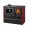 Wood cooker stove Verso CS Plus with steel oven and steel top, Red, Left, 7.7kW