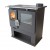 Wood cooker stove Verso CS Inox with stainless steel oven, Right, 7.7kW