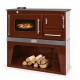 Wood cooker stove Zvezda Classic E CHP Brown, 6.1kW | Wood Burning Stoves With Oven | Wood Burning Stoves |
