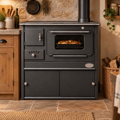 Wood cooker stove Zvezda Classic CHP, 6.1kW - Wood Burning Stoves