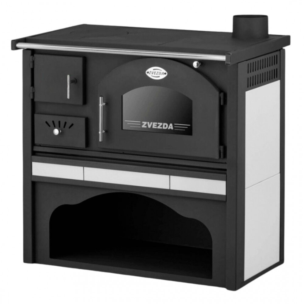 Wood cooker stove Zvezda Classic GF Ceramic, 5.9kW | Wood Burning Stoves With Oven | Wood Burning Stoves |