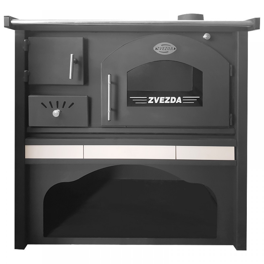 Wood cooker stove Zvezda Classic GF Ceramic, 5.9kW | Wood Burning Stoves With Oven | Wood Burning Stoves |