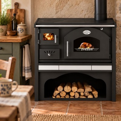 Wood cooker stove Zvezda Classic GFS Ceramic 5.9kW - Wood Burning Stoves