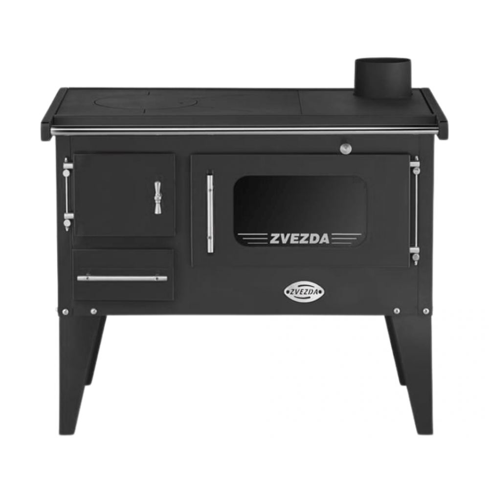 Wood cooker stove Zvezda Narodna E, 6.1kW | Wood Burning Stoves With Oven | Wood Burning Stoves |