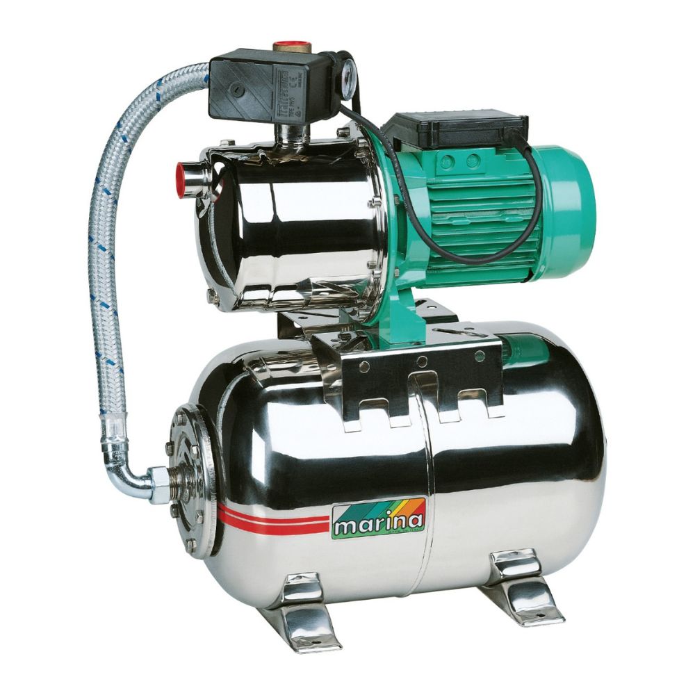 Hydrophore system Speroni Marina CAM 85/25X 25L – power 900 W, head 42 m, flow rate 60 L/min, stainless steel |  |  |