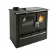 Wood cooker stove Verso CS Plus with stainless steel oven and ceramic top, Black, Left, 7.7kW | Wood Burning Stoves With Oven | Wood Burning Stoves |