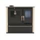 Wood cooker stove Verso CS Plus with stainless steel oven and steel top, Ivory, Left, 7.7kW | Wood Burning Stoves With Oven | Wood Burning Stoves |