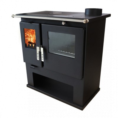 Wood cooker stove Verso CS Inox with stainless steel oven, Right, 7.7kW - Verso