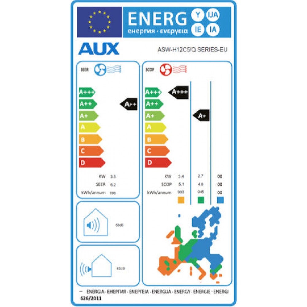 Inverter air conditioner with WiFi AUX Q-PLUS Series, 12000 BTU | Wall-mounted air conditioners | Air Conditioners |