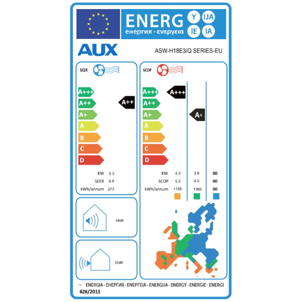 Inverter air conditioner with WiFi AUX Q-PLUS, 18000 BTU | Wall-mounted air conditioners | Air Conditioners |