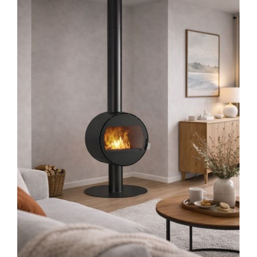 Wood burning stove Balkan Energy ATS ROUND WALL, 10.2kW | Wood Burning Stoves |  |