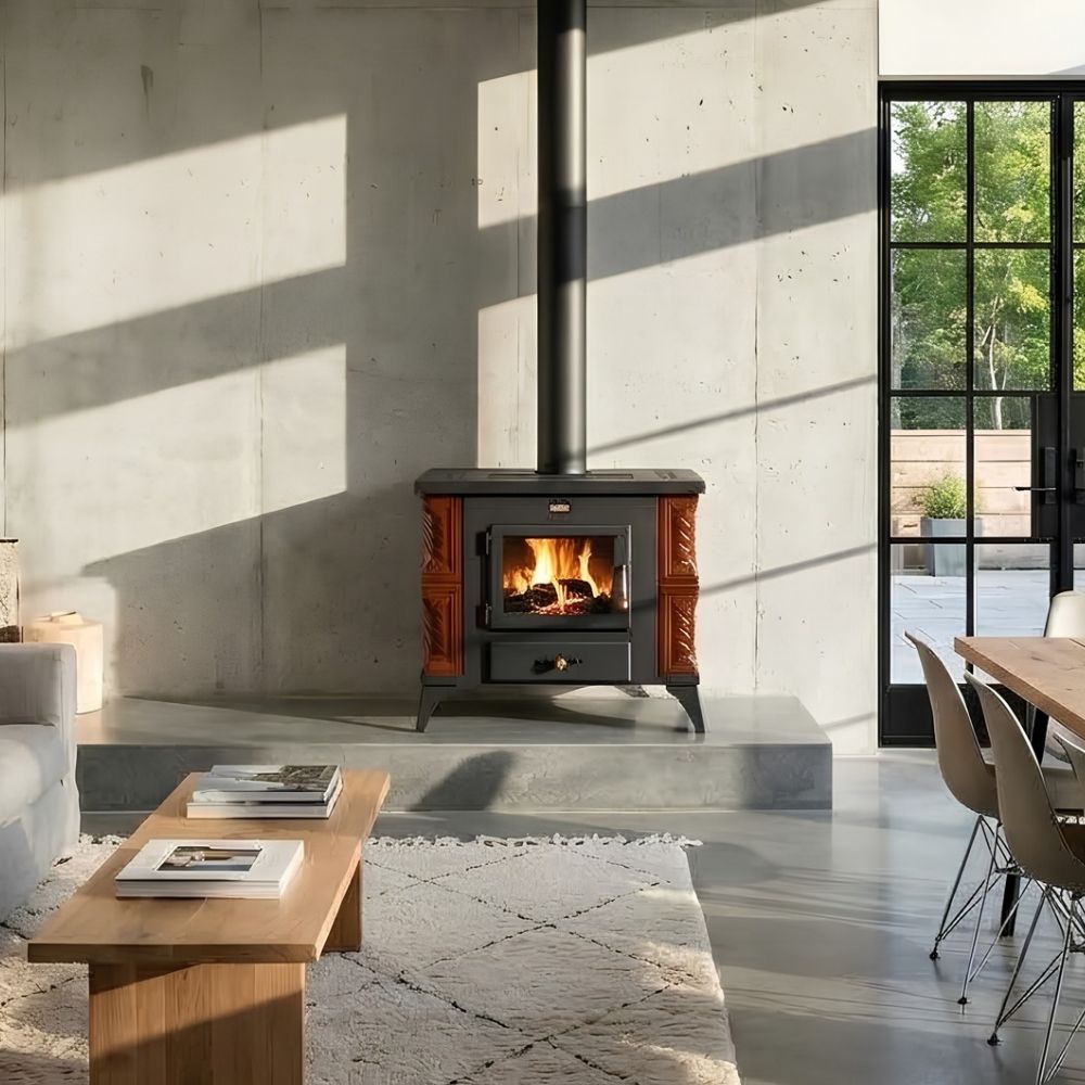 Wood burning stove Prity K1 RK Brown 9kW, Log | Wood Burning Stoves | Stoves |