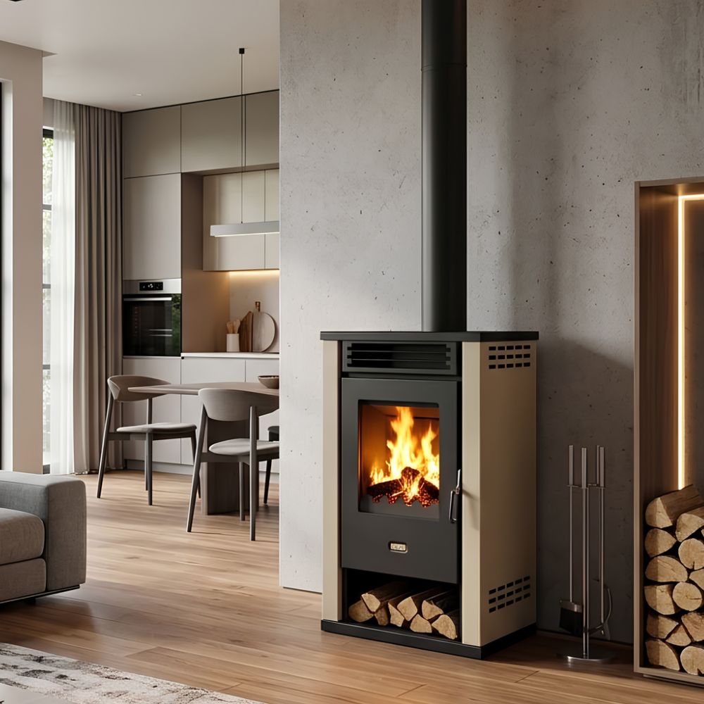 Wood burning stove Prity K2 GT Ivory, 8.1 kW | Wood Burning Stoves | Stoves |