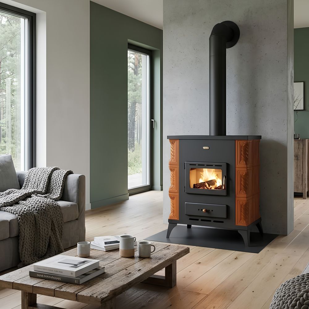 Wood burning stove Prity K2 RK Hazelnut 10kW, Log | Wood Burning Stoves | Stoves |