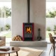 Wood burning stove Prity K2 GT Red, 8.1 kW | Wood Burning Stoves | Stoves |