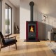 Wood burning stove Prity K3 GT D Red, 8.1 kW | Wood Burning Stoves | Stoves |