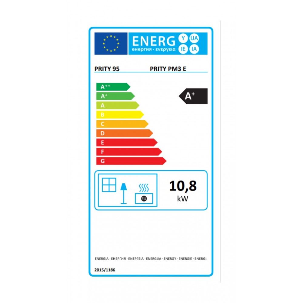 Wood burning stove Prity PM3 E, 10.8kW, Log | Wood Burning Stoves Prity | Prity |