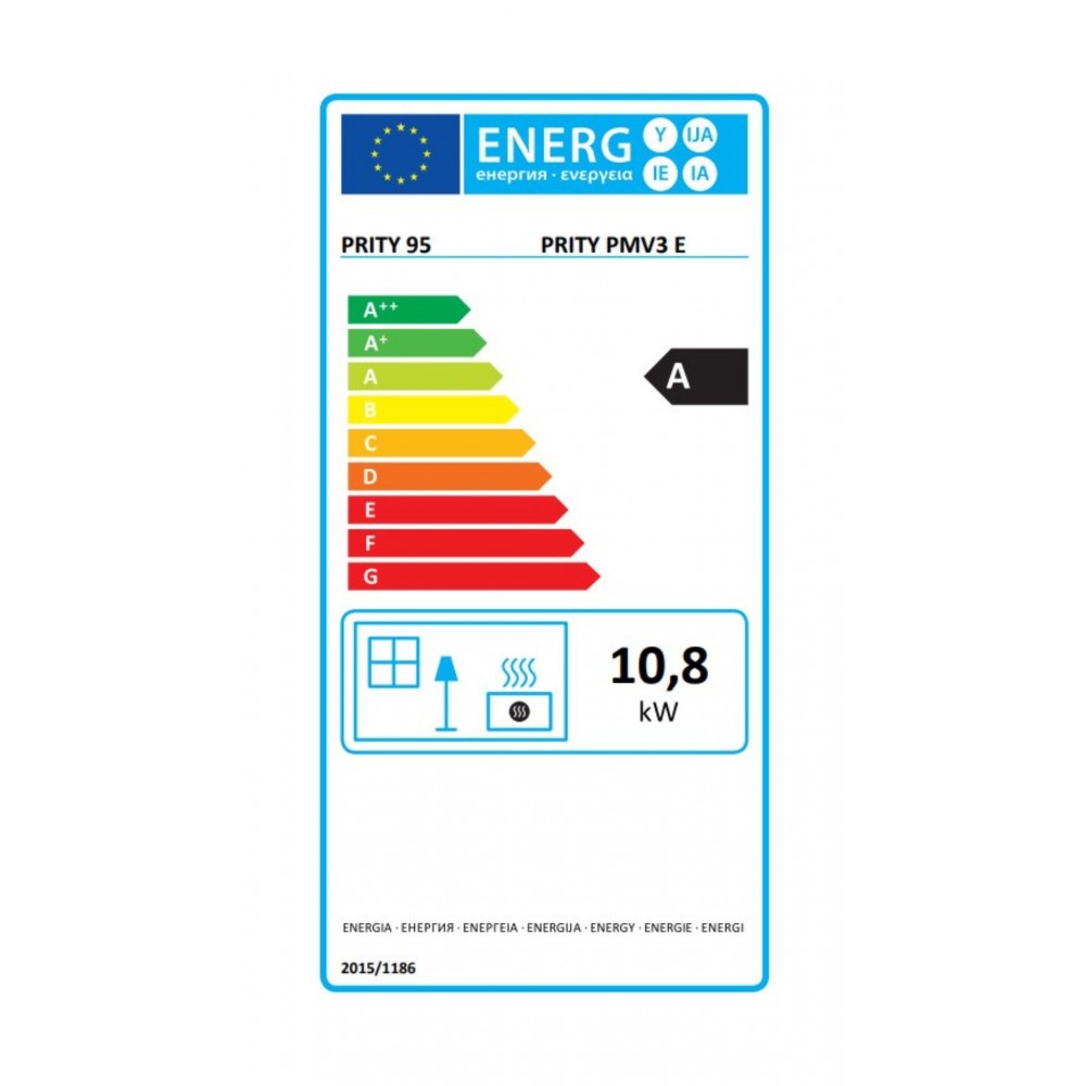 Wood burning stove Prity PMV3 E, 10.8kW, Log | Wood Burning Stoves Prity | Prity |