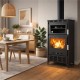 Wood burning stove with oven Balkan Energy ATS 90-30 ΜΑSΙΝΑ AERO, с вентилатор, 18.23kW | Wood Cooker Stoves |  |