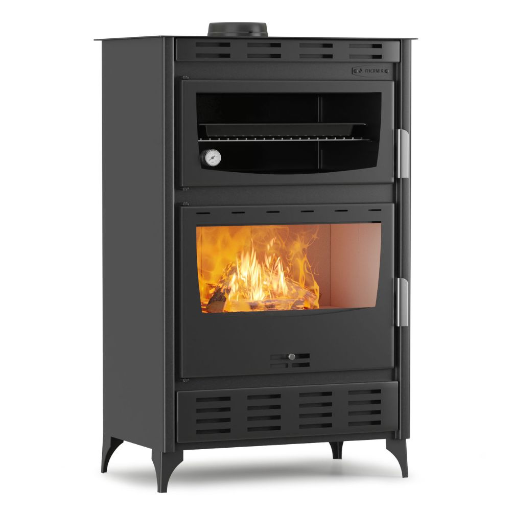Wood stove with blower and oven Balkan Energy ATS 90-50 ΜΑSΙΝΑ AERO, 20.12kW | Wood Burning Stoves With Oven | Wood Burning Stoves |