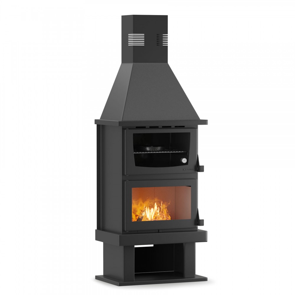 Wood burning stove with oven Balkan Energy FS AERO 90-50, 20.12kW |  |  |