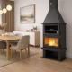 Wood burning stove with oven Balkan Energy FS AERO 90-50, 20.12kW |  |  |