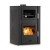 Wood burning stove with back boiler and oven Velmora Fire ATS HYDRO ΜΑSΙΝΑ 90-25 black, 25kW