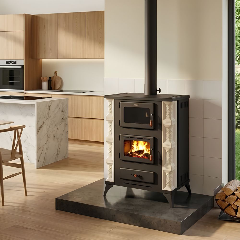 Wood burning stove with oven Prity F RK Alba 12kW, Log | Wood Burning Stoves | Stoves |