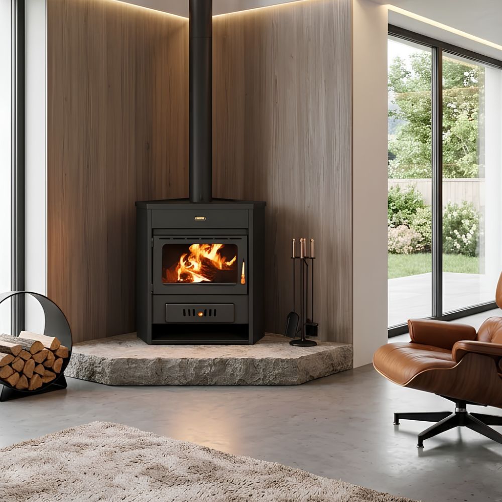 Wood burning stove with back boiler Prity AM W12, 7.3kW | Wood Stoves With Back Boiler | Wood Burning Stoves |