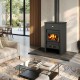 Wood burning stove with back boiler Prity K2 CP W13, 9.9kW | Wood Stoves With Back Boiler | Wood Burning Stoves |