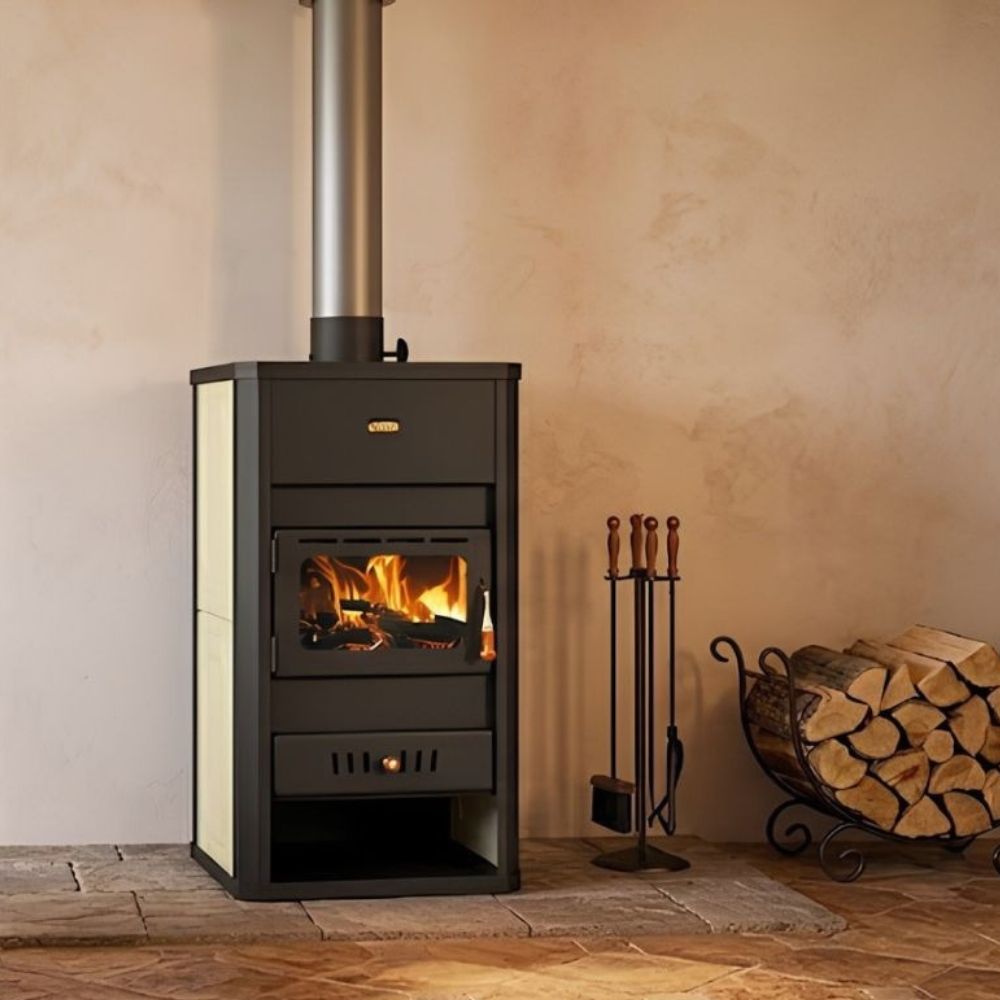 Wood burning stove with back boiler Prity S3 W13, 9.9kW, Log | Wood Stoves With Back Boiler | Wood Burning Stoves |