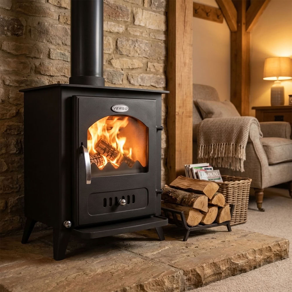 Wood burning stove Verso 1, 7.5kW | Wood Burning Stoves | Stoves |