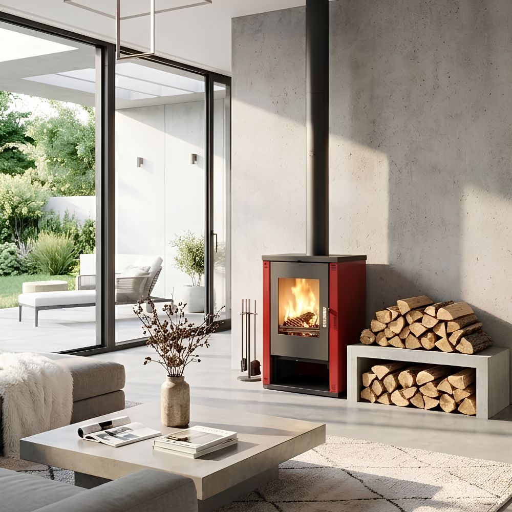 Wood burning stove Verso Lheia Bordeaux, 7.5 kW | Wood Burning Stoves | Stoves |