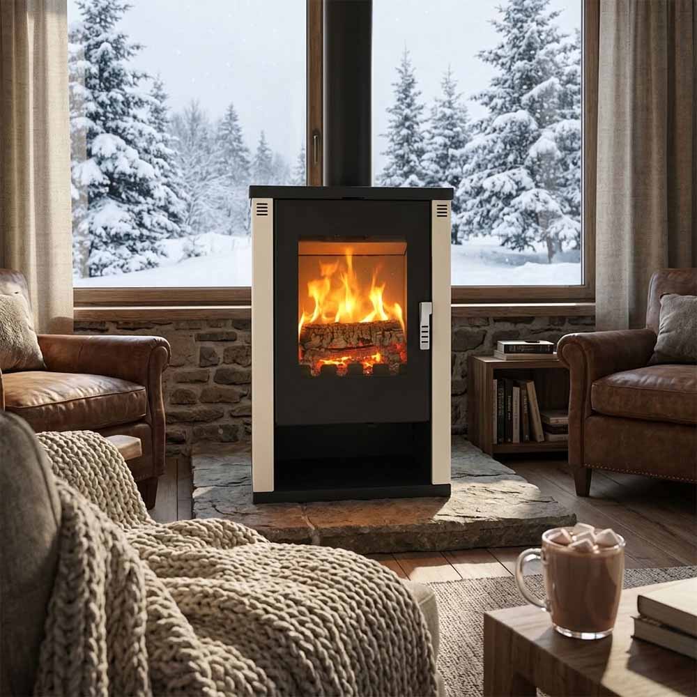 Wood burning stove Verso Lheia Ivory, 7.5 kW | Wood Burning Stoves | Stoves |