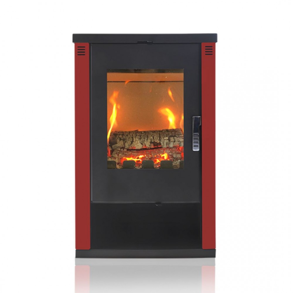 Wood burning stove Verso Theia, Bordeaux, 9kW | Wood Burning Stoves | Stoves |