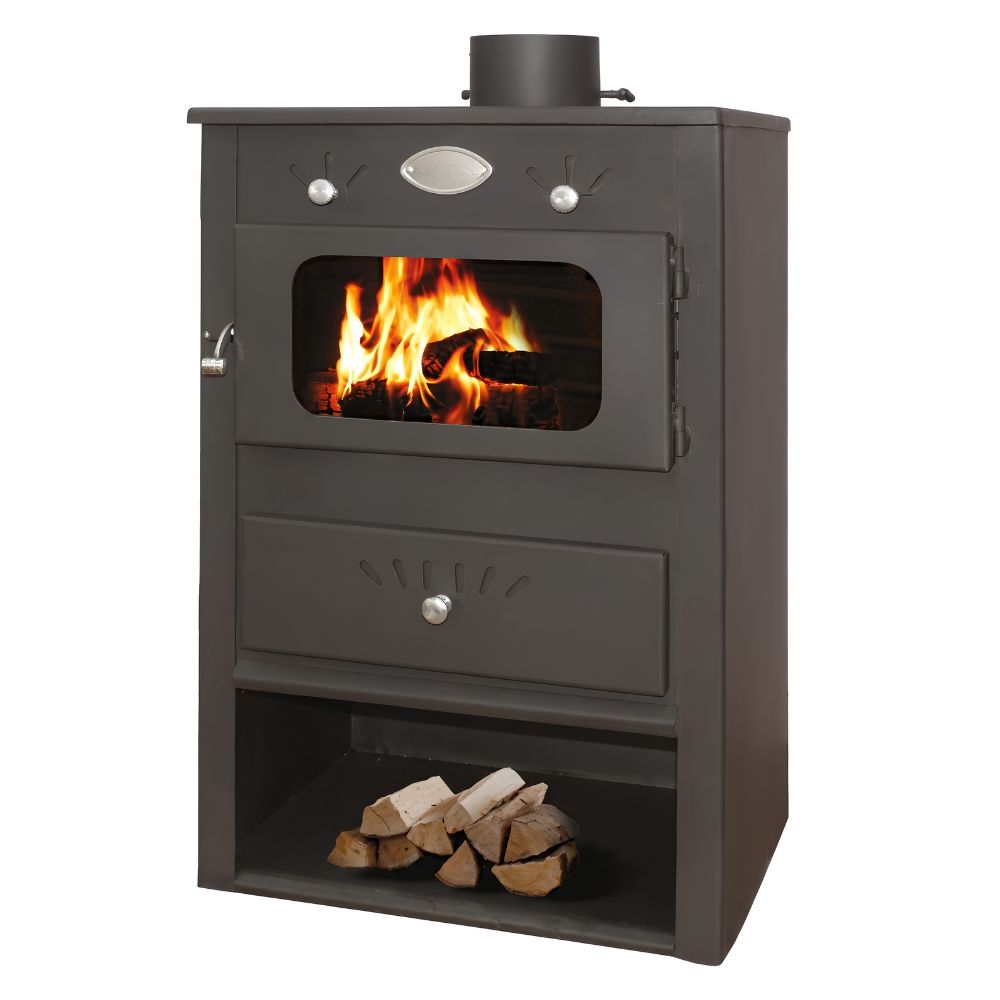 Wood burning stove with back boiler Zvezda 1VR 9, 11.3kW | Wood Burning Stoves |  |