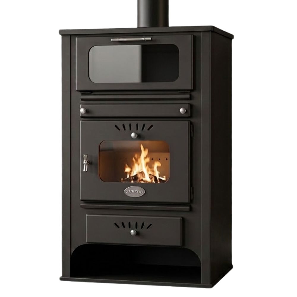 Wood burning stove with back boiler Zvezda GF VR 16, 15.4kW | Wood Stoves With Back Boiler | Wood Burning Stoves |