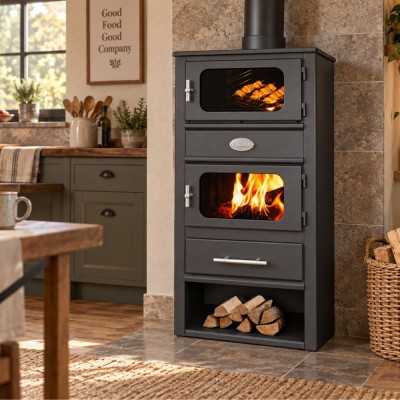 Wood burning stove with back boiler Zvezda MF VR 9, 10.8kW - Product Comparison