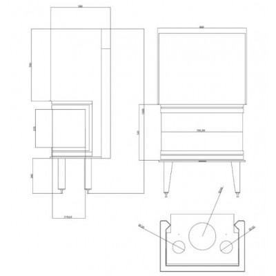 Wood Burning Fireplace Balkan Energy ATS AIR PANORAMA 800, 16.04kW - Product Comparison
