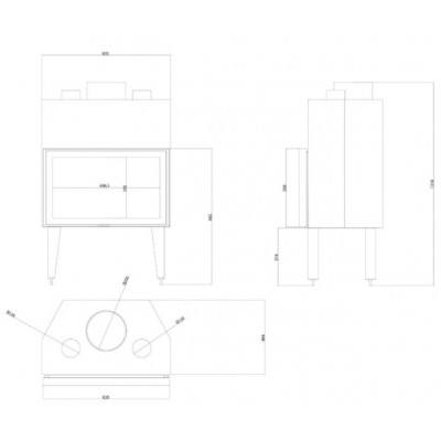Wood Burning Fireplace Balkan Energy ATS STABLE AIR 800, with air ducts, 15.95kW - Product Comparison