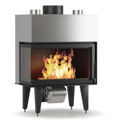 Wood Burning Fireplace Balkan Energy ATS STABLE AIR CORNER 700, with air ducts, left, 14.01kW - Product Comparison